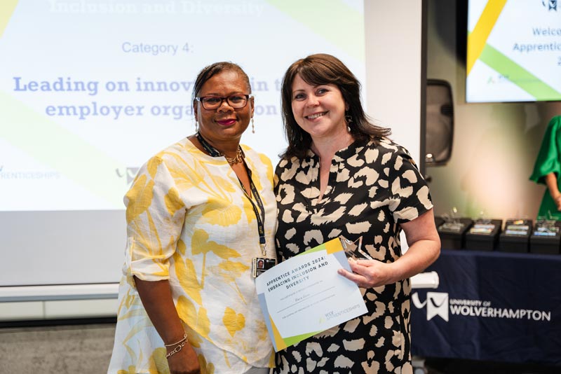 Maria wins apprenticeship leadership award
