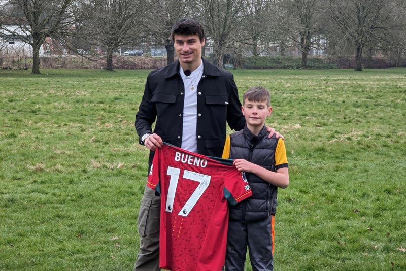 Football fan’s surprise visit from Wolves star