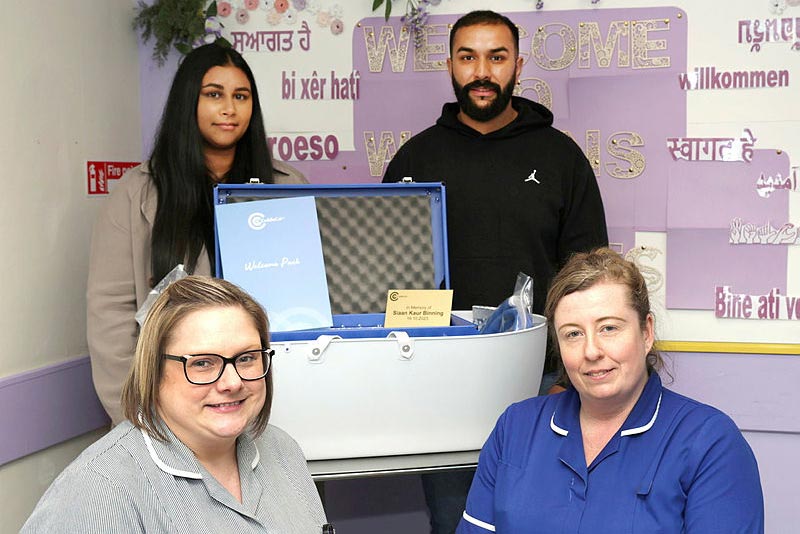 Bereaved couple’s special cot donation