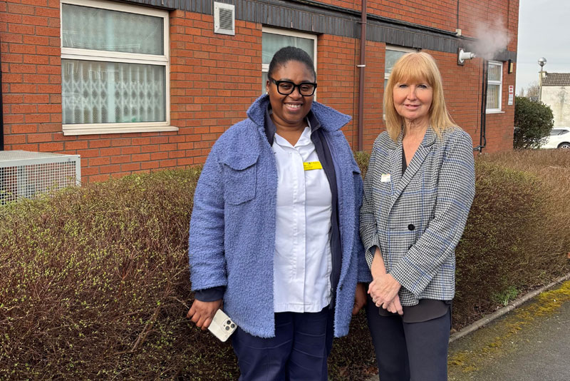 Pascar Mholi with Andrea Isaew, Research Nurse (right)